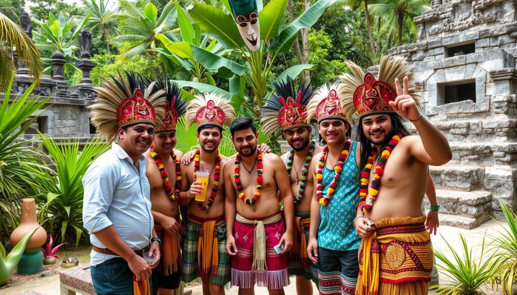 Mayan culture bachelor party playa del carmen