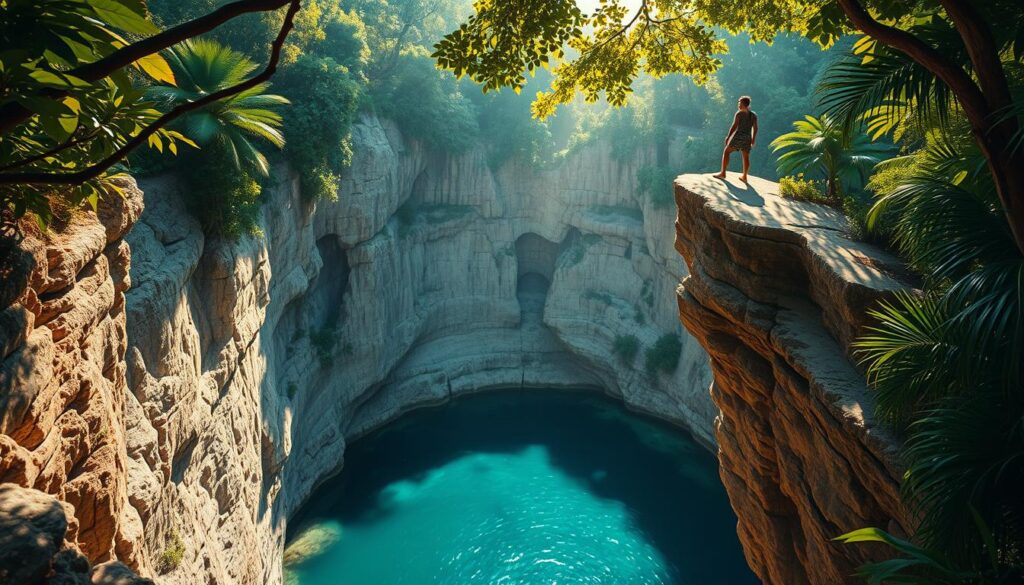 cenote cliff jumping