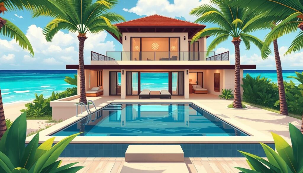 beachfront villas playa del carmen private pool