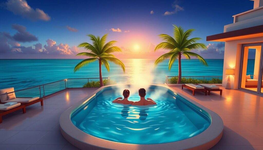 El Taj Oceanfront Luxury Condo hot tub